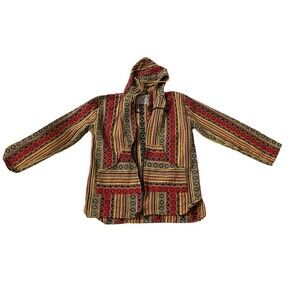 Sunshine Joy Est 2002 Woman Hoodie Size S Multicolor Stripe Y2K Hippie‎ Bohemian